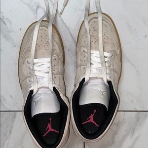 Tennis shoes that have been worn